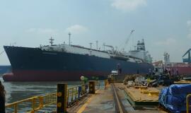 SGD terminalo laivas jau ant vandens