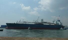 SGD terminalo laivas jau ant vandens