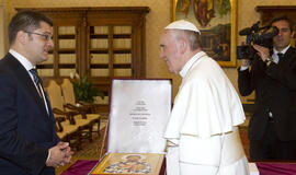 Popiežius Pranciškus susitiko su JT Generalinės Asamblėjos pirmininku Vuku Jeremičiumi