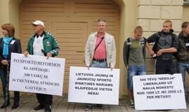 Sportininkų protesto akcija