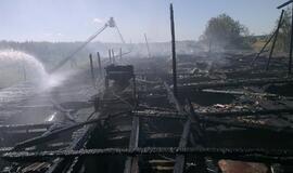 Kretingos rajone kilo gaisras grūdų sandėlyje