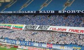 Lenkijos URM smerkia plakatą Poznanės stadione