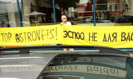 Prie Baltarusijos ambasados surengtas piketas prieš Astravo atominę elektrinę