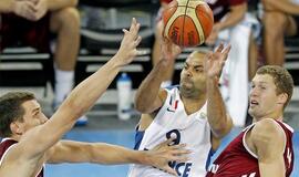 Prancūzijos krepšininkai nugalėjo latvius ir Lietuvai atvėrė kelią į ketvirtfinalį