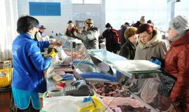 Klaipėdos turgavietės speiguotą savaitgalį