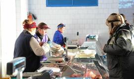 Klaipėdos turgavietės speiguotą savaitgalį