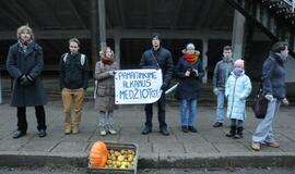 Protestas prieš šernų medžioklę