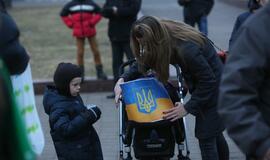 Ukrainos palaikymo akcija Klaipėdoje