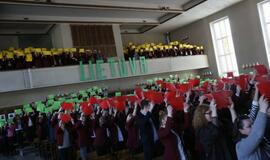 Vytauto Didžiojo gimnazijoje - gyva trispalvė