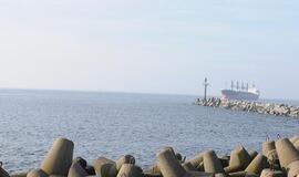 Po audros Klaipėdos uoste - laivų gausa