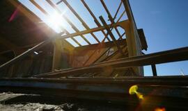 Klaipėdos stadione griaunama VIP tribūna