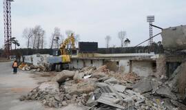 Klaipėdos stadione nugriauta VIP tribūna