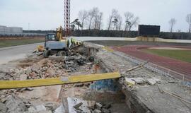 Klaipėdos stadione nugriauta VIP tribūna