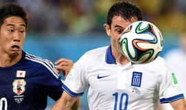 Graikijos ir Japonijos futbolininkų dvikova baigėsi be įvarčių