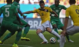 Kolumbijos rinktinė įveikė Dramblio Kaulo Kranto futbolininkus 2:1