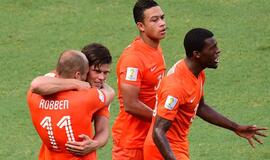 Olandijos futbolininkai iškovojo kelialapį į pasaulio čempionato ketvirtfinalį