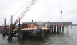 SGD terminalo krantinėje iškeltas statybų vainikas