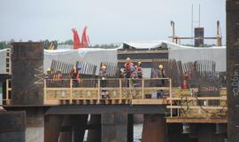 SGD terminalo krantinėje iškeltas statybų vainikas