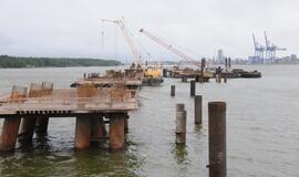 SGD terminalo krantinėje iškeltas statybų vainikas