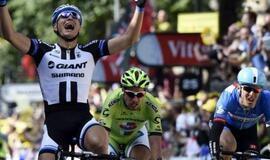 Dviratininkas Ramūnas Navardauskas pirmajame "Tour de France" etape finišavo trečias