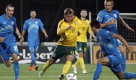 Lietuvos futbolininkai Europos čempionato atrankoje pralaimėjo slovėnams