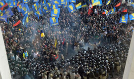 Prie Ukrainos parlamento susirėmė protestuotojai