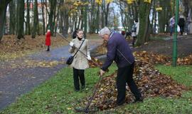 Lapų grėbimo talka