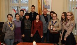 Klaipėdos rotušėje įsižiebė Betliejaus taikos ugnis