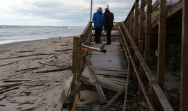 Paplūdimiai po uragano. Meras įvertina nuostolius