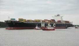 Klaipėdos uoste - konteinervežis "MSC Charleston"