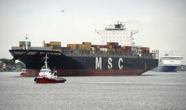 Klaipėdos uoste - konteinervežis "MSC Charleston"