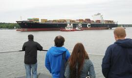 Klaipėdos uoste - konteinervežis "MSC Charleston"
