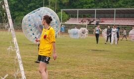 Šilutėje vyko pirmasis Lietuvoje "zorbing" futbolo čempionatas