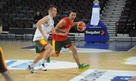 Lietuvos krepšinio rinktinės treniruotė