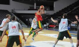 Lietuvos krepšinio rinktinės treniruotė