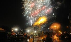 Jūros šventė. Fejerverkai. Teatro aikštė.