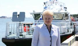 Prezidentė pakrikštijo pasieniečių laivą