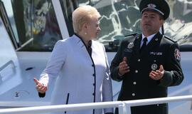 Prezidentė pakrikštijo pasieniečių laivą