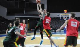 Lietuvos krepšinio rinktinės treniruotė