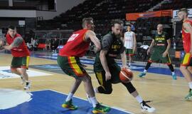 Lietuvos krepšinio rinktinės treniruotė