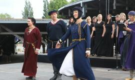 Pristatytas baltų genčių kostiumas