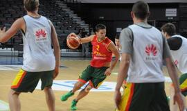 Lietuvos krepšinio rinktinės treniruotė