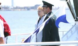 Prezidentė pakrikštijo pasieniečių laivą