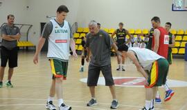 Krepšinio rinktinės treniruotė Palangoje
