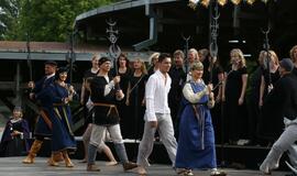 Pristatytas baltų genčių kostiumas