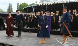 Pristatytas baltų genčių kostiumas