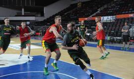 Lietuvos krepšinio rinktinės treniruotė