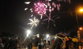 Jūros šventė. Fejerverkai. Teatro aikštė.