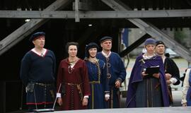 Pristatytas baltų genčių kostiumas