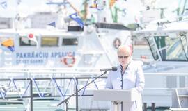 Prezidentė pakrikštijo pasieniečių laivą